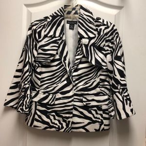 Zebra print cotton jacket